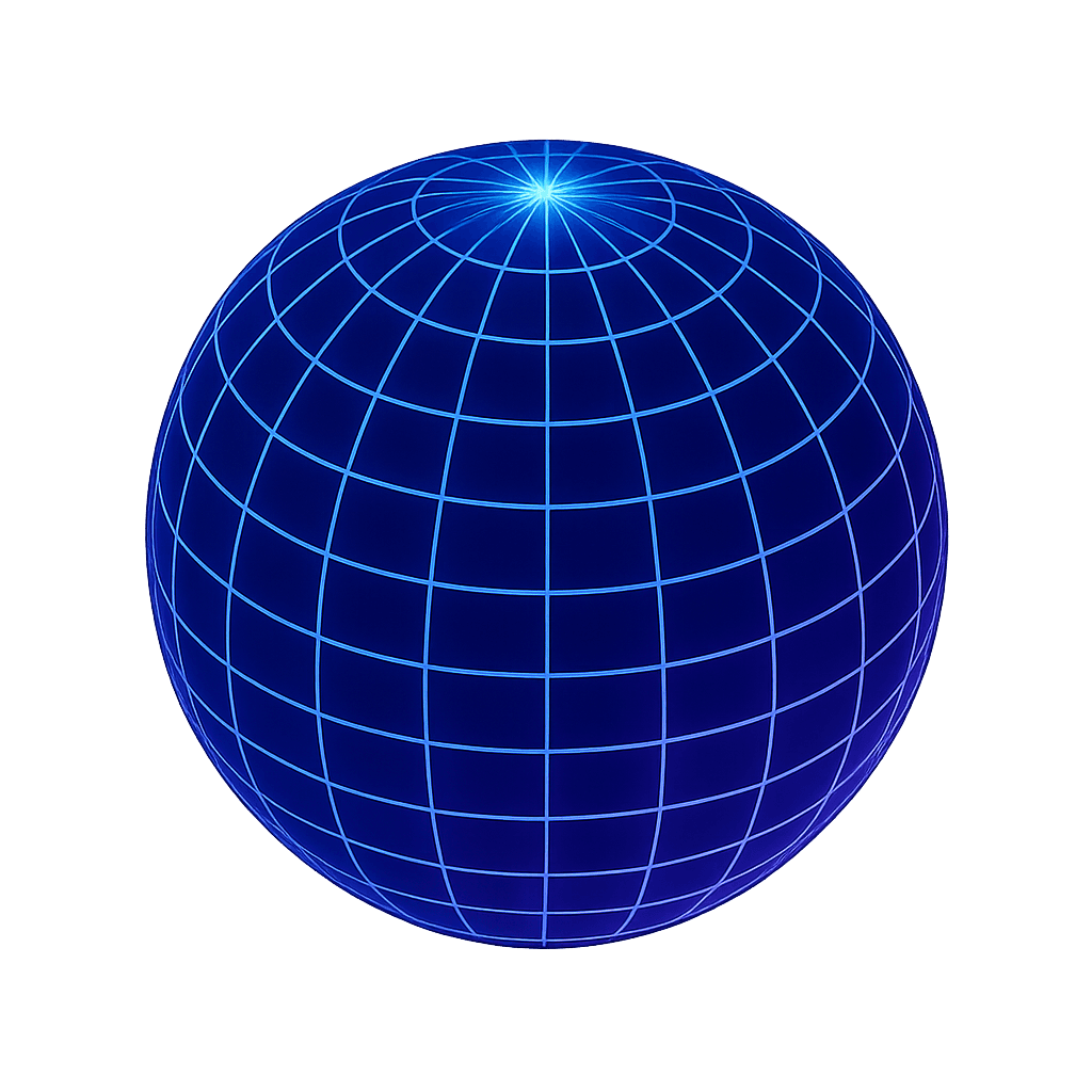Neon Wireframe Sphere